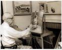 This undated photos shows J.G. Scott painting in his office at Coaldale State General Hospital, where he served as superintendent from 1939 to 1956. COURTESY ROBERT STAUFFER