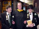 ARCHIVES/DONALD R. SERFASS Sister Bernard Agnes, IHM, principal, Marian High School, is flanked by Ralph Cipko, left, and brother Daniel on June 1, 2001, on occasion of a Cipko donation, one of many.
