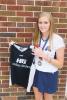 Stacey Solt/Special to the Times News Kaycie Andrew of Lehighton shows the Australian jersey she traded for while playing for the USA Athletes International field hockey team. Team members traded jerseys and tokens with their international…