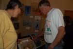 Anne and Carl Griffin look at prints following Julie Zickefoose' talk
