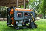 This undated photo provided by Generac shows a portable generator available for homeowners. Portables are powered by gasoline and need to be manually started. Although built-ins are more expensive and require professional installation, they turn on…