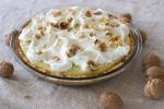AP Photo/Matthew Mead It is important to assemble this penuche cream pie only just before serving; the penuche will soften once the custard layer is added.