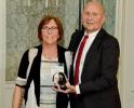 Barbara Green, president of Blue Mountain Resort, received the Visionary Award at the Chairman's Dinner. The award was presented by Michael Harleman, president of the Carbon Chamber and Economic Development Corp. Board of Directors. CONTRIBUTED PHOTO