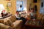 Rita and Stephen Goidich enjoy their living room decorated for the Palmerton Concourse Club 2015 Christmas House Tour. The house is one of the original Residence Park homes built around 1900 by the New Jersey Zinc Co. for its superintendents.