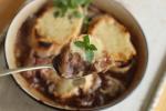 Grilled French Onion Soup from a recipe by Elizabeth Karmel. This fall, get French onion soup off the stove, and onto a grill. AP PHOTO/MATTHEW MEAD
