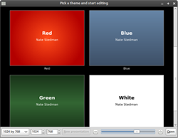 Select from a variety of presentation themes