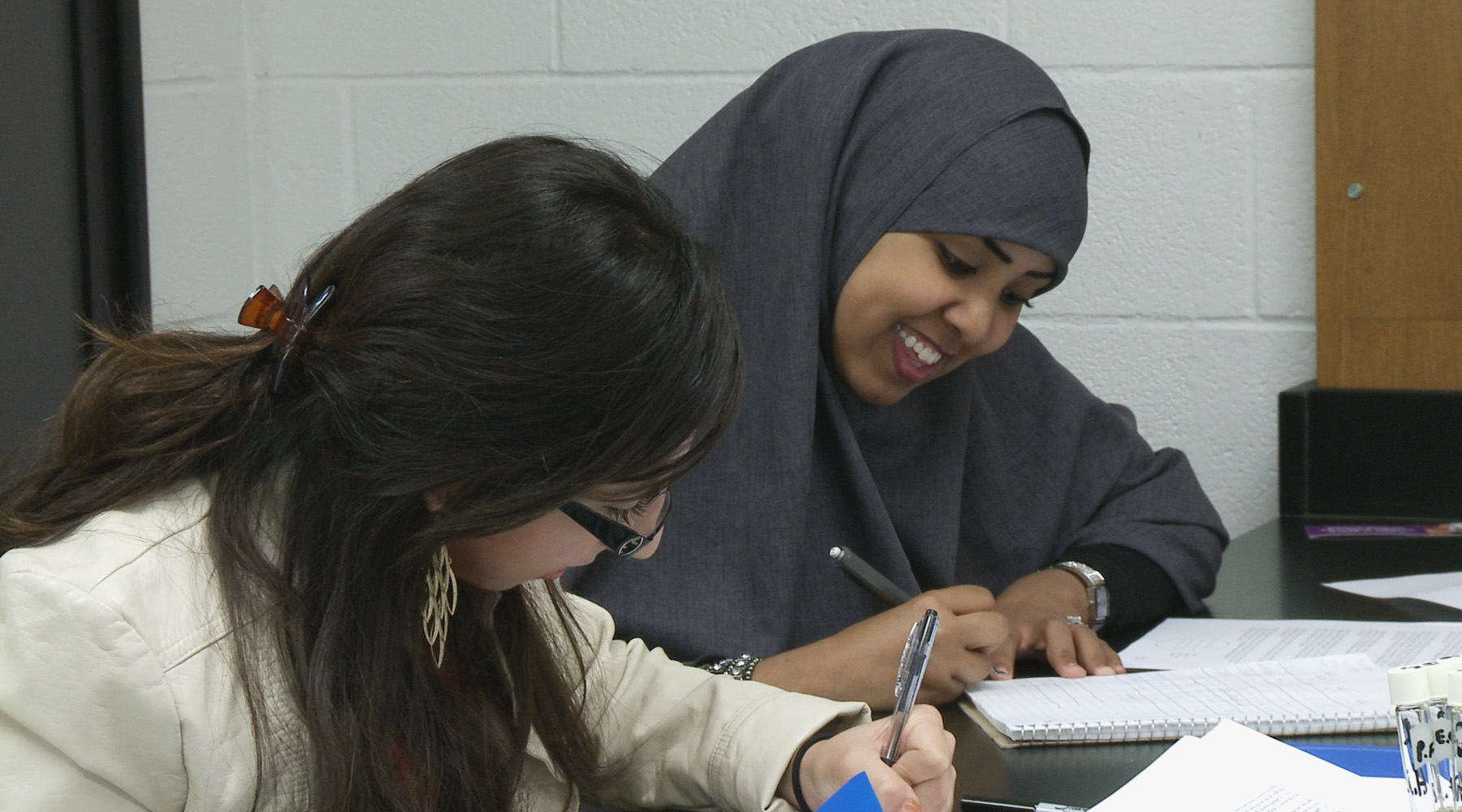 Chemistry Female Students Studying