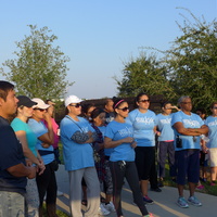 Patient's and Volunteer's getting ready for the walk at Rick Rice Park