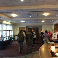 After a bit of a snowy disaster, registration for day "2" is underway