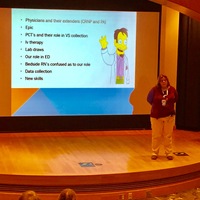 Barbara Bieler, BSN, RN presenting MEWS Scoring.