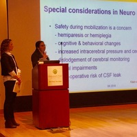 Sowmya Kumble, MPT and Sandra Deluzio, MS, OTRL/L present on early activity and mobility in the Neuro ICU. #Futures2018
