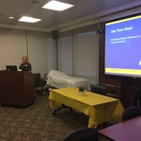 Rane Snyder, RN from The Johns Hopkins Burn Center presenting “Use Your Head: Evaluating Support Services to Prevent Occipital Pressure Injuries” #CelebratingTheBedside #CBCAACN