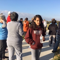 Great day to cheer, encourage and get to know our walkers.