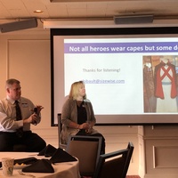 Charles Reed and Erica Thibault In panel discussion