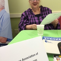 Sandy Danon talking about Stroke handouts