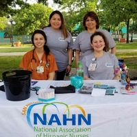Top- Isabel Hernandez,  texas tech nurse student; President-elect Norma Avitua-Ovalle. Bottom- Tatiana, uthscsa nurse student; Treasurer Valerie Huerta. 