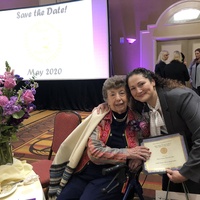 Valerie with Ruth Stewart, the first recipient of this prestigious award. 