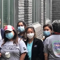 NAHN SA Chapter planted new plants in the UHS trauma patio.