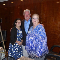 Chapter members networking with Administrators