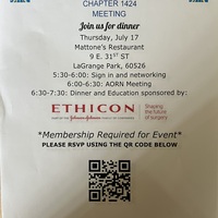 July meeting sponsored by Ethicon.