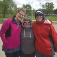Theresa, Pam and Cheri ready to run!