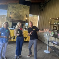 Pictured left to right: Laurel N., Katelyn A., & a Stryker Rep.