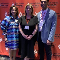 WVNA Vice President Dr. Jodi Biller, WVNA Treasurer, Susan Russell and President Newsom