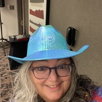 Line dancing early in the morning…I did it for the hat! 