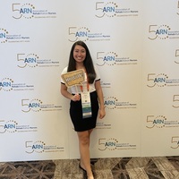 Alexis our award winner at her first conference 