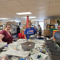 AORN volunteers at the beginning of sorting