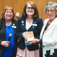 2025 National Conference Past (Lori Silva), Future (Ronda Dyer)  and Present Presidents (Ursula Mellinger)