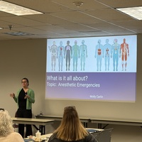 Molly Carlin, BSN, RN speaking on Anesthesia Emergencies