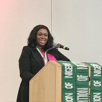 Dr. Chioma Echeazu presenting at the conference