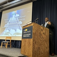 Dr. Baker presenting on Passion, Excellence , and Humor: Time to Let Your Hair Down as Perianesthesia Nurses