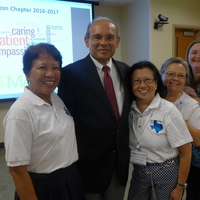 Dr. Anil Sheth with Susan Radke, Edith Woltman, Karen Marcum, Shannon Chase Weck