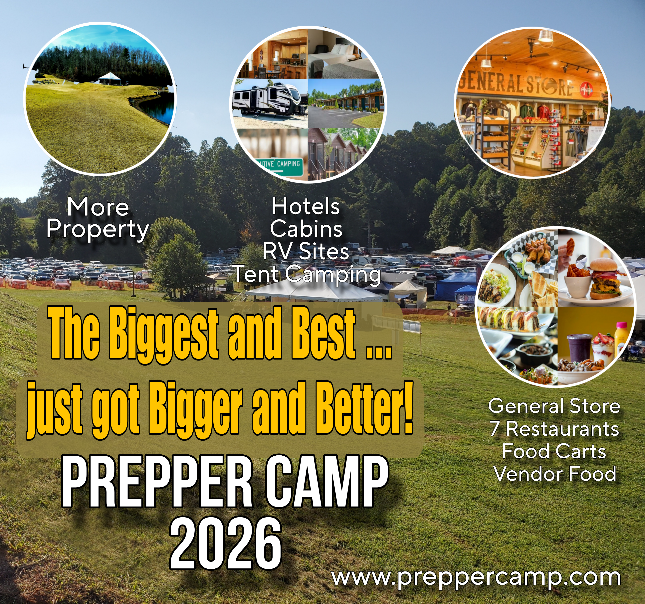 Prepper Camp 2026 – The #1 Self-Reliance, Homesteading, Off-Grid Living, and Preparedness Conference – Anywhere.