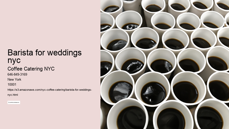 barista for weddings nyc