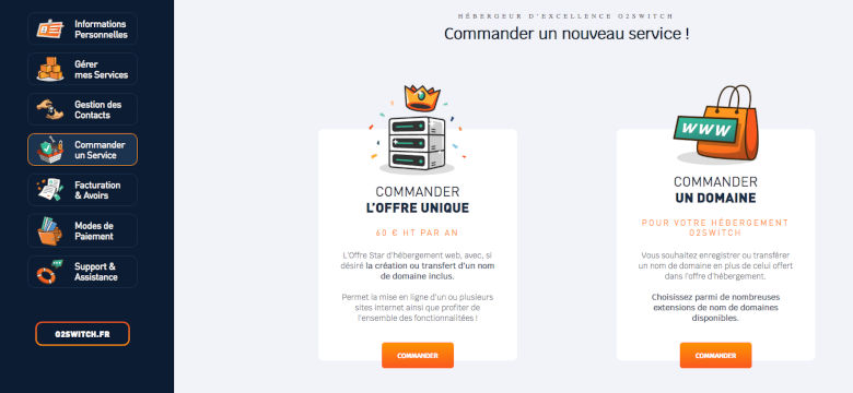 comment stocker des fichiers o2switch
