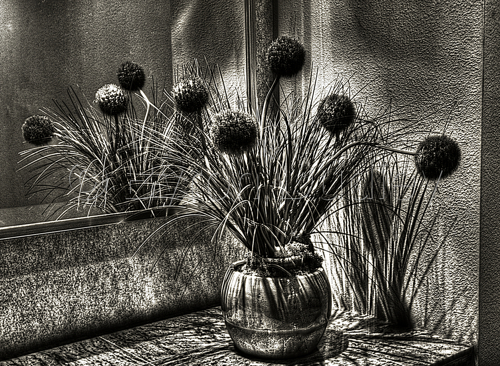 Mixed Media-Still Life at the Reiner's in B&W
