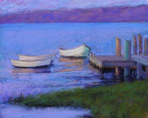 Painting-Seascape-Boat House Row Boats