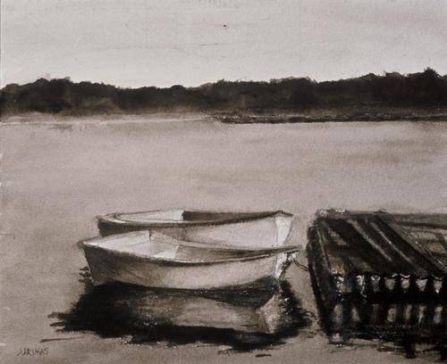 Painting-Seascape-Cape Dingies Sepia