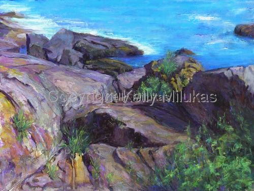 Painting-Squeaker Cove Rocks !