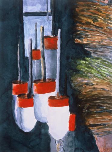 Painting-Fish House on Monhegan