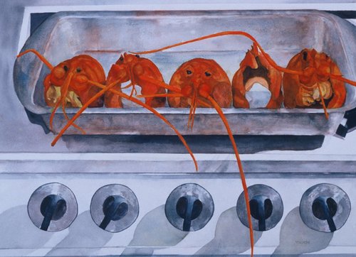 Painting-Still Life-Huge Hysterical Hudson Homarus