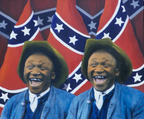 Mixed Media-The Darker Brothers Laughing  in the Face of What They Remember