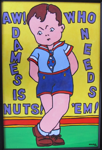Painting-Text based-Dames Is Nuts!