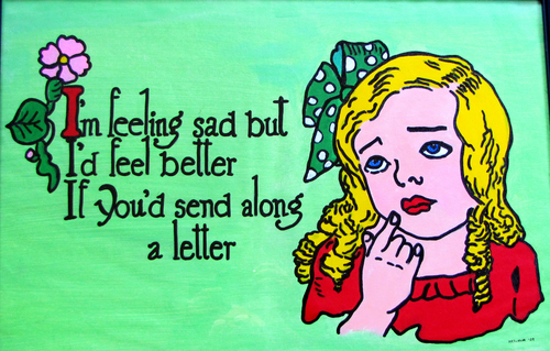 Painting-Pop Art-Drop A Line (Girl)