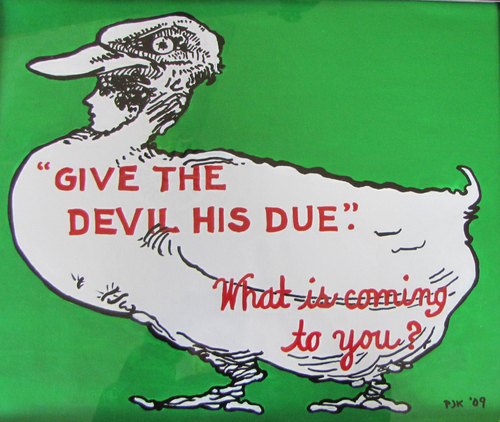Painting-Text based-Devil's Due (Be Do)