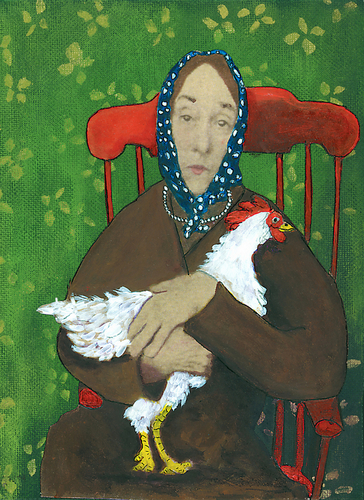 Print Making-Mona Lisa's Pet Hen