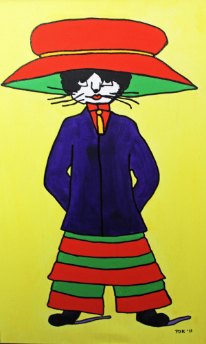 Drawing-Animals-Cat in Red Hat